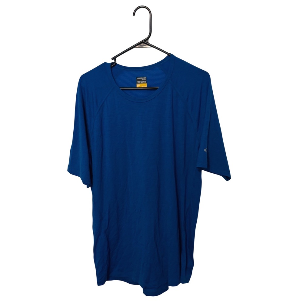 Icebreaker 150 Zone Shirt Mens XXL Blue Merino Wool Base Layer Trail Slim Fit